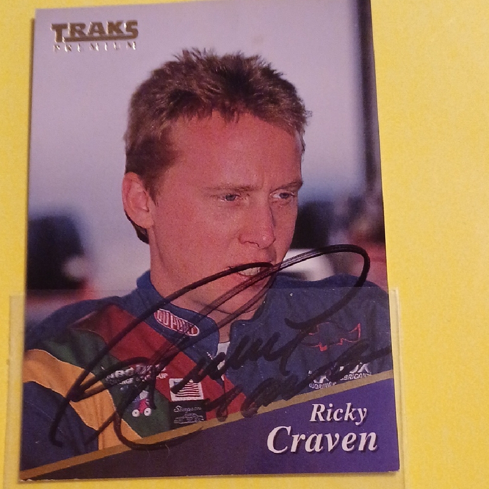 Ricky Craven #39 signed autograph auto 1994 Traks  NASCAR Trading Card Vintage